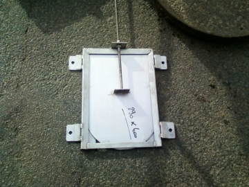 Vanne guillotine inox de notre fabrication